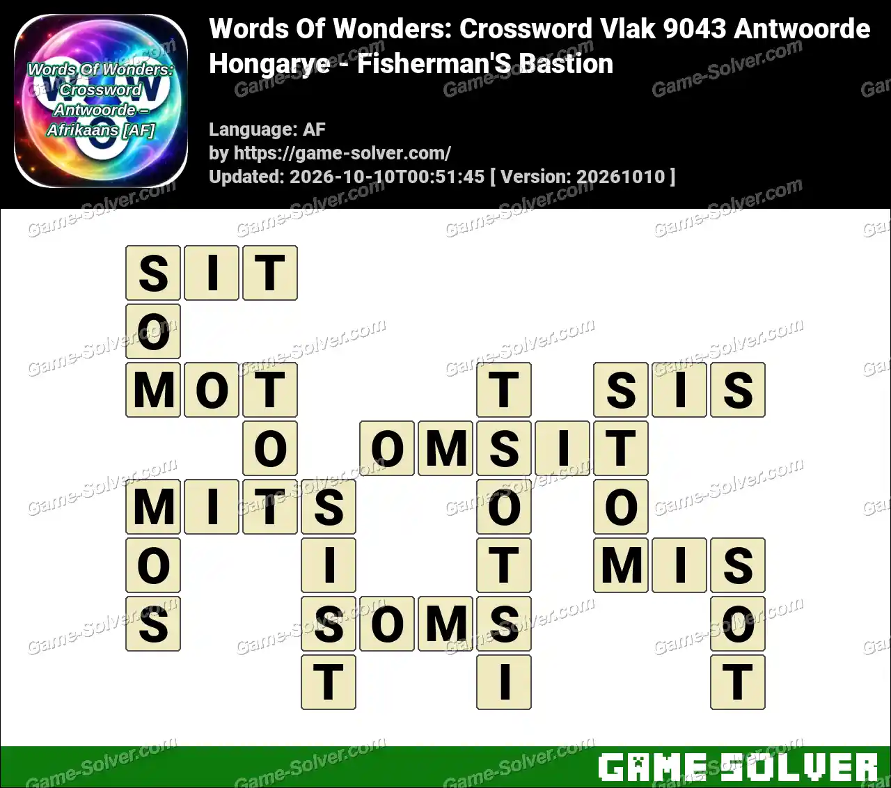 Words Of Wonders: Crossword Vlak 9043 Antwoorde – Hongarye – Fisherman’S Bastion